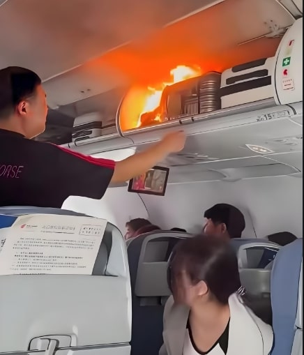 Die Lithiumbatterie fing Feuer